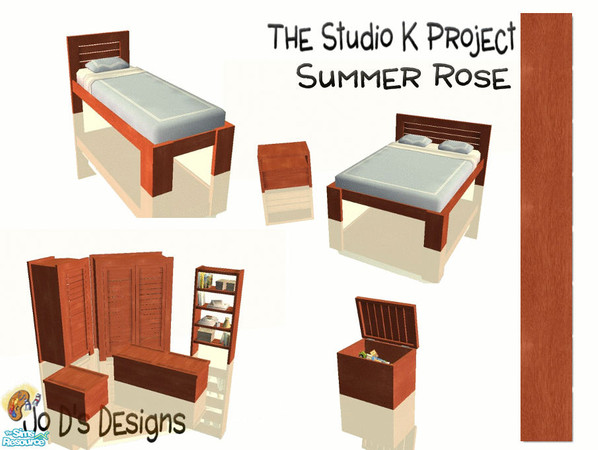 Sims 2 — Leyris Bedrooms Studio K Match Summer Rose Set by simmaniac2005 — I LOVE Studio K walls & floors & I