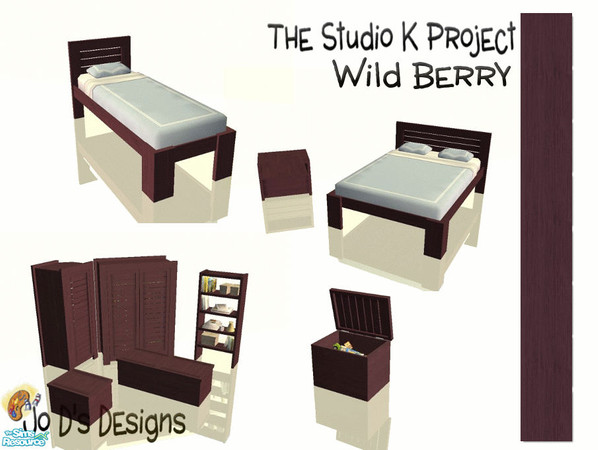 Sims 2 — Leyris Bedrooms Studio K Match Wild Berry Set by simmaniac2005 — I LOVE Studio K walls & floors & I