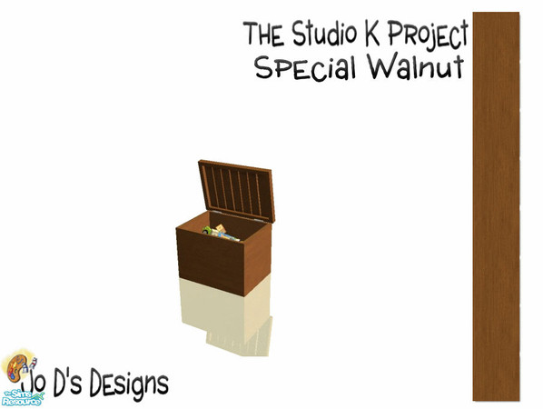 Sims 2 — Leyris Bedrooms Studio K Match Special Walnut Toy Box by simmaniac2005 — This file recolors the toy box only.