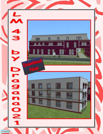 Sims 2 — LM 43-Unfurnished by Dragana021 — With 12 apartment,different number of bedroom, you can fined your cozy and