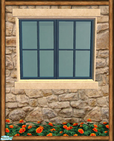 Sims 2 — Cottage 2 Tile Window - Frame 01 by Shakeshaft — Part of the first recolour set of the Cottage Build set,