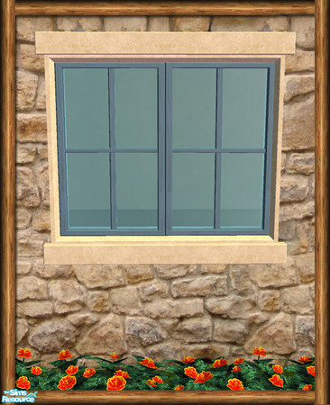 Sims 2 — Cottage 2 Tile Window - Frame 03 by Shakeshaft — Part of the first recolour set of the Cottage Build set,