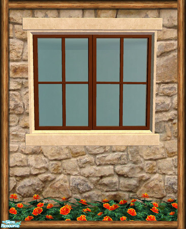 Sims 2 — Cottage 2 Tile Window - Frame 04 by Shakeshaft — Part of the first recolour set of the Cottage Build set,