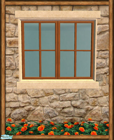 Sims 2 — Cottage 2 Tile Window - Frame 05 by Shakeshaft — Part of the first recolour set of the Cottage Build set,
