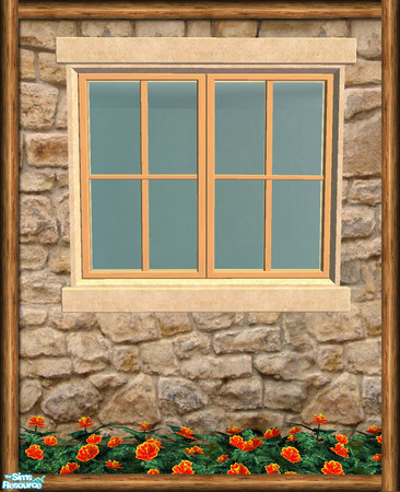 Sims 2 — Cottage 2 Tile Window - Frame 06 by Shakeshaft — Part of the first recolour set of the Cottage Build set,