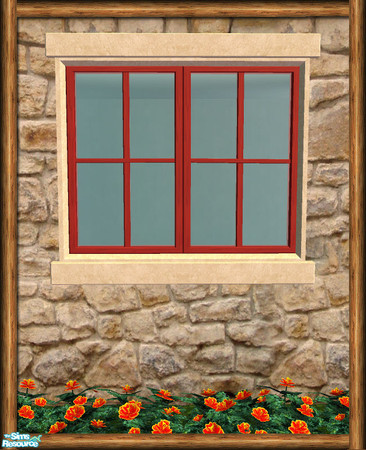 Sims 2 — Cottage 2 Tile Window - Frame 07 by Shakeshaft — Part of the first recolour set of the Cottage Build set,