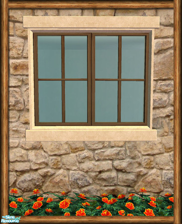 Sims 2 — Cottage 2 Tile Window - Frame 08 by Shakeshaft — Part of the first recolour set of the Cottage Build set,