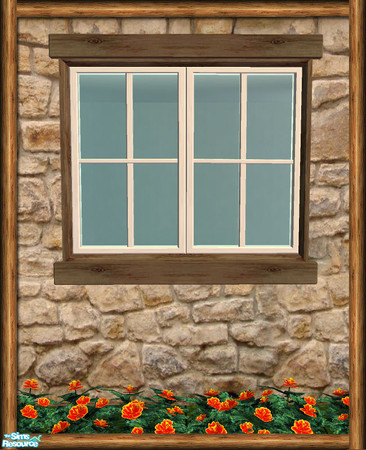 Sims 2 — Cottage 2 Tile Window - Stone 05 by Shakeshaft — Part of the first recolour set of the Cottage Build set,