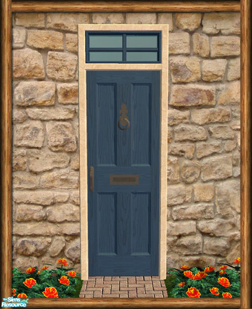 Sims 2 — Cottage Single Door - Rec 01 by Shakeshaft — Part of the first recolour set of the Cottage Build set, included