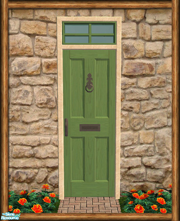 Sims 2 — Cottage Single Door - Rec 02 by Shakeshaft — Part of the first recolour set of the Cottage Build set, included