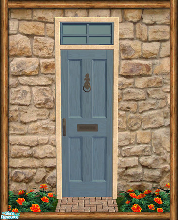 Sims 2 — Cottage Single Door - Rec 03 by Shakeshaft — Part of the first recolour set of the Cottage Build set, included