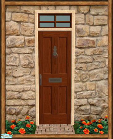 Sims 2 — Cottage Single Door - Rec 04 by Shakeshaft — Part of the first recolour set of the Cottage Build set, included