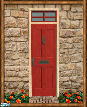 Sims 2 — Cottage Single Door - Rec 06 by Shakeshaft — Part of the first recolour set of the Cottage Build set, included