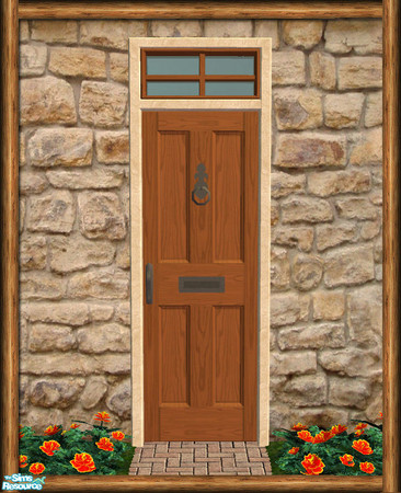 Sims 2 — Cottage Single Door - Rec 07 by Shakeshaft — Part of the first recolour set of the Cottage Build set, included