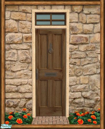 Sims 2 — Cottage Single Door - Rec 08 by Shakeshaft — Part of the first recolour set of the Cottage Build set, included
