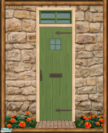 Sims 2 — Cottage Small Window Door - Rec 02 by Shakeshaft — Part of the first recolour set of the Cottage Build set,