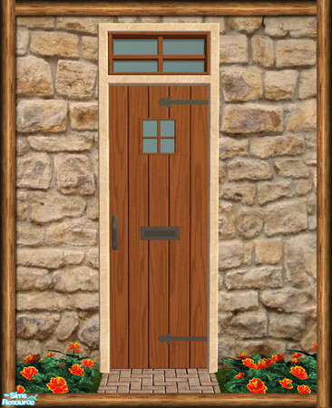 Sims 2 — Cottage Small Window Door - Rec 05 by Shakeshaft — Part of the first recolour set of the Cottage Build set,