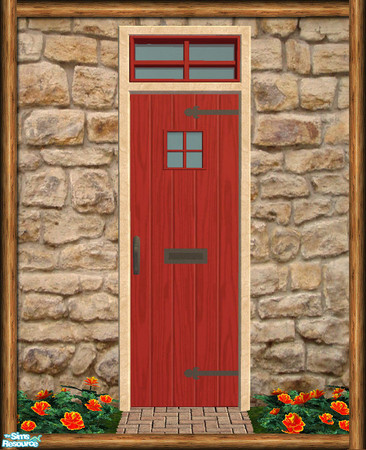 Sims 2 — Cottage Small Window Door - Rec 07 by Shakeshaft — Part of the first recolour set of the Cottage Build set,