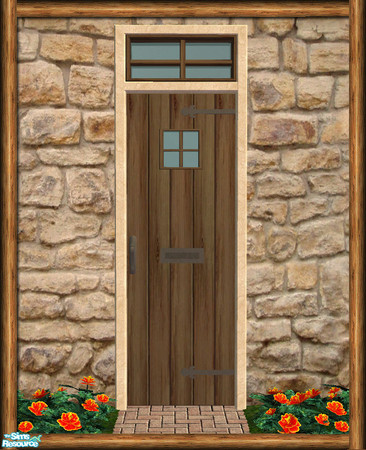 Sims 2 — Cottage Small Window Door - Rec 08 by Shakeshaft — Part of the first recolour set of the Cottage Build set,