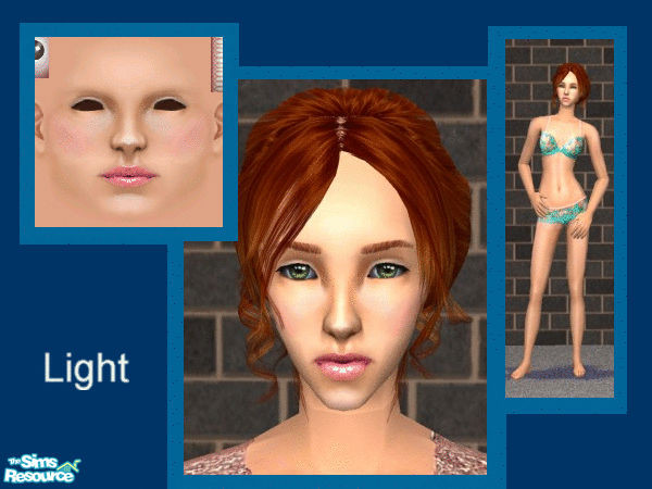 Sims 2 — Cinderelli Skins Light by cinderellimouse — My first attempt at realistic skintones and I\'m really pleased with