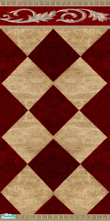 Sims 2 — Spicy Red Marble Walls & Floors Set - Wall 03 by Sheera — Part of my Spicy Red Marble Walls & Floors