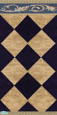 Sims 2 — Midnight Blue Marble Walls & Floors Set - Wall 03 by Sheera — Part of my Midnight Blue Marble Walls &
