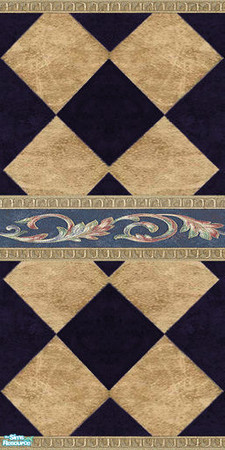 Sims 2 — Midnight Blue Marble Walls & Floors Set - Wall 04 by Sheera — Part of my Midnight Blue Marble Walls &