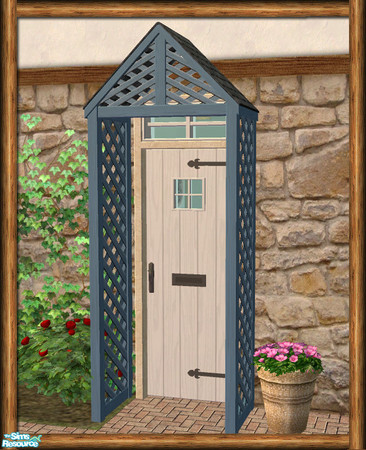 Sims 2 — Cottage Porch - Wood 03 by Shakeshaft — Part of the second set of recolours of the Cottage Build Set, included