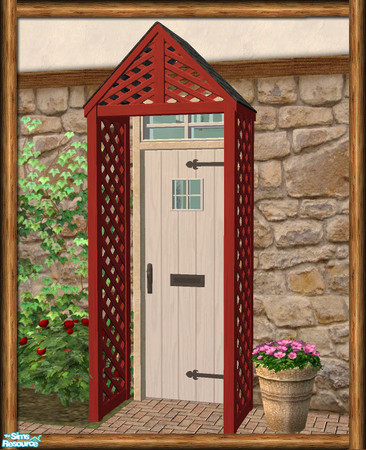 Sims 2 — Cottage Porch - Wood 06 by Shakeshaft — Part of the second set of recolours of the Cottage Build Set, included