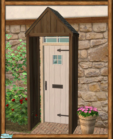 Sims 2 — Cottage Porch - Wood 08 by Shakeshaft — Part of the second set of recolours of the Cottage Build Set, included