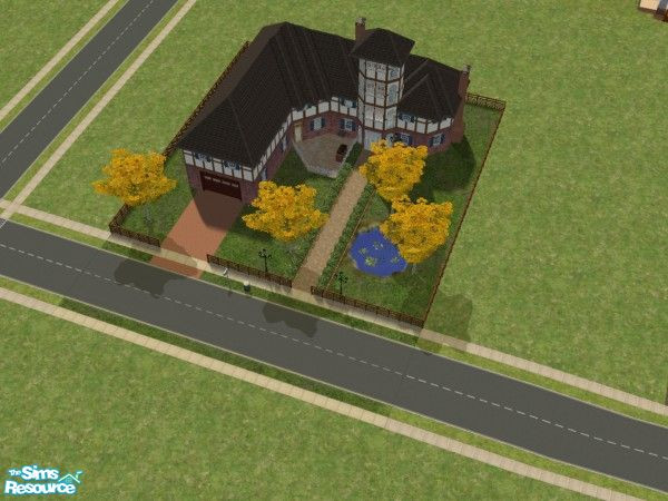 Sims 2 — Hattley Drive by doctoresswho — A London-inspired home featuring the Music Tower (which I call it ^^) dedicated
