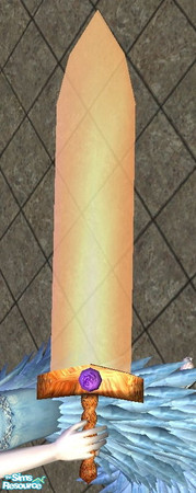 Sims 2 — Glass Sword - Orange by Daislia — New mesh hand accessories, both gender, for teens and up, enjoy!