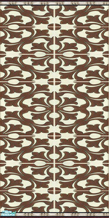 Sims 2 — Walnut Ceramic Walls & Floors Set - Wall 02 by Sheera — Part of my Walnut Ceramic Walls & Floors Set,