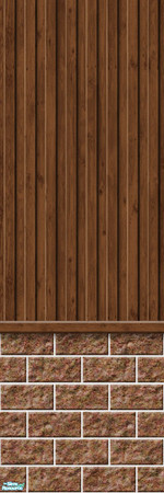 Sims 2 — Studio K Vertical Wood & Light Block - Chocolate by StudioKhagerks — 