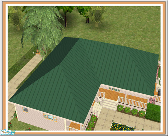 Sims 2 — Prima Roof Green by Shakeshaft — Part of a recolour of the Prima Build Set,included recolours of the Inner and