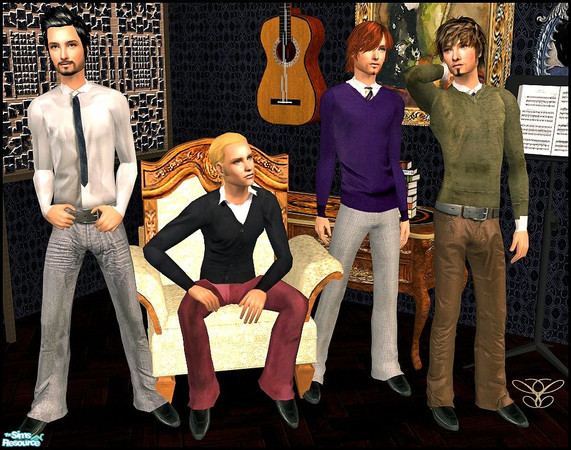 Sims 2 — Smart (for men) by cippa1982 — 4 outfits for male adult sims. Don\'t forget to downoad the required mesh by