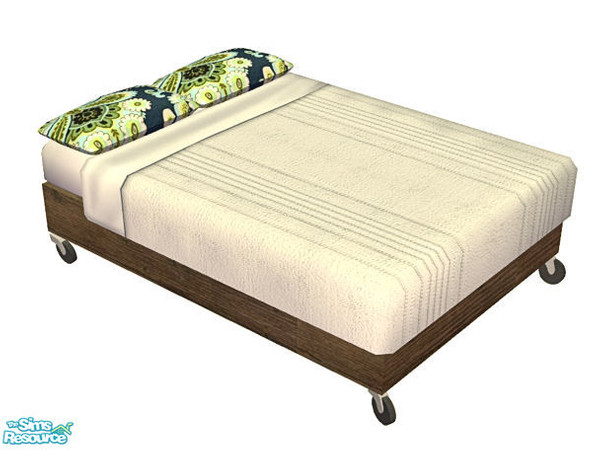 Sims 2 — Mix & Match Bedroom: 2 - Bed in Darkwood by ~Monica~ — ;)