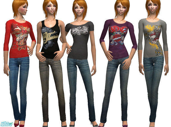 Sims 2 — Skin tight tops by suesskissing — 