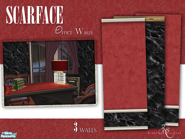 Sims 2 — Scarface Office Walls by ginebra — This is it? be? ... Well it is, I was hard adapting to long-sims 2, the