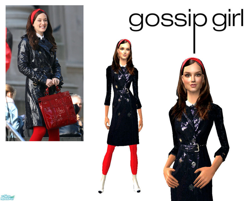 The Sims Resource - Tory Burch Mercedes Leather Coat