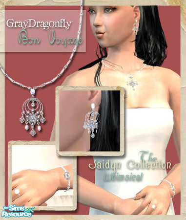 Sims 2 — The Jaidyn Collection  (BV) - Whimsical by GrayDragonfly — Full jewelry set includes earrings, a necklace, a