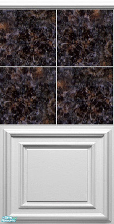 Sims 2 — Black n Brown Marble Collection - Black N Brown Marble Fancy Wall Tile by robbyngirl — More Marble for your