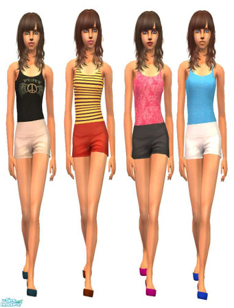 Sims 2 — Simply Summer by irene_busy — This set contains 4 outfits perfect for summer.