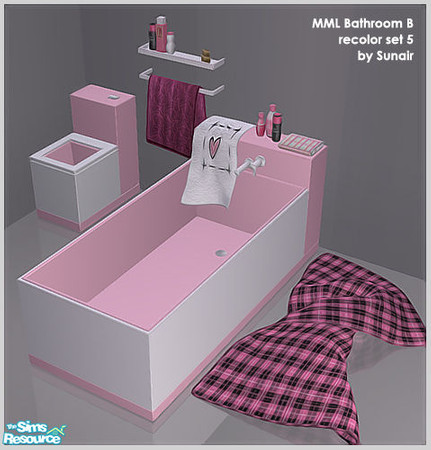 Sims 2 — MML Bathroom B - Recolor set 5 by Sunair — MML Bathroom B - Recolor set 5 (white)
