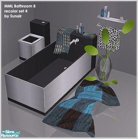 Sims 2 — MML Bathroom B - Recolor set 4 by Sunair — MML Bathroom B - Recolor set 4 (silver)