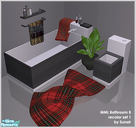Sims 2 — MML Bathroom B - Recolor set 1 by Sunair — MML Bathroom B - Recolor set 1 (black)
