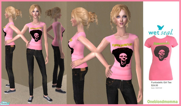 Sims 2 — WETSEAL\'s \"Funkadelic\" T-Shirt & Jeans  by Tiff_4_treasures — This cute