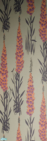 Sims 2 — Foxglove Wallpaper by thekewlestnerd — New floral wallpaper for your sims.