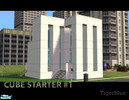 Sims 2 — Cube Starter #1 by Tigerblue — A simple starter with lots of potential. It has a pre-dug daylit basement; just