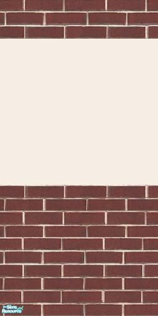Sims 2 — Red brick and Creme Wall set - Red brick and Creme wall 5 by mightyfaithgirl — red brick wall with cream colored